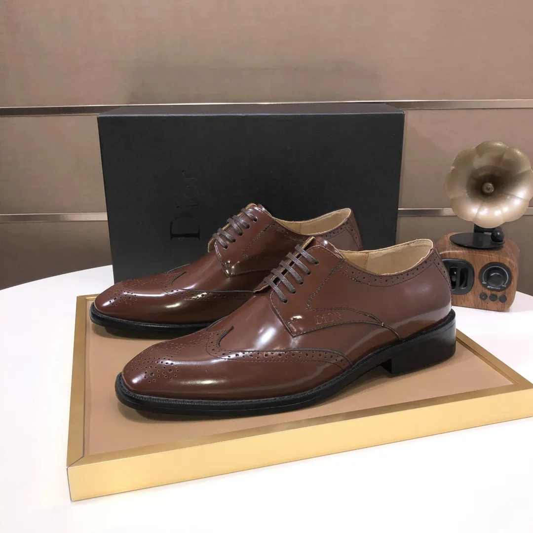 Men's shoes 💰640💰[Dior] (water-dyed cowhide lining) Dior original 1:1 high quality factory, imported original materials, imported version of raw cowhide, water-dyed cowhide lining, original TPU outsole, code number: 38-44
